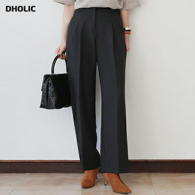 ホックストレートスラックス・全3色・t64649 レディース【pt】【韓国 ファッション ボトムス ズボン パンツ ロングパンツ