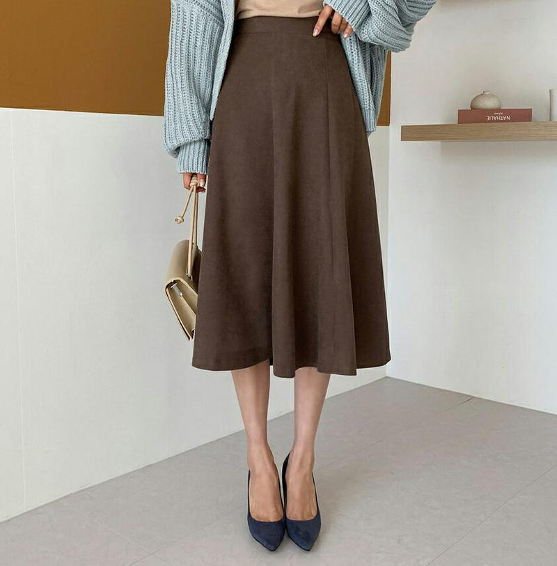 フレアロングスカート・全4色・t60919 レディース【sk】【韓国 ファッション ボトムス スカート ミディ丈 ロング丈 ロン