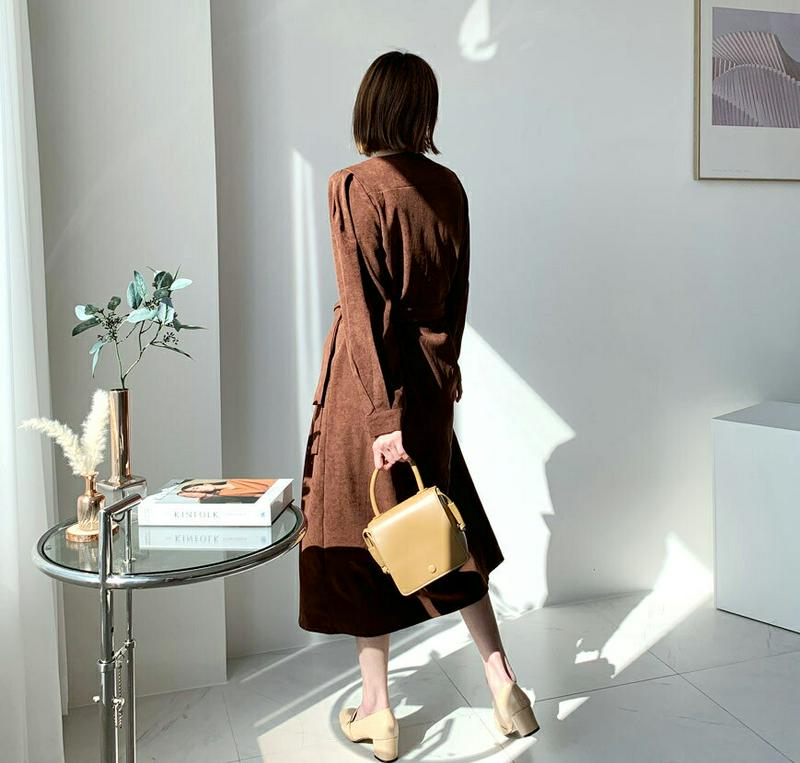 ストラップ付ボタンワンピース・全3色・t60909 レディース【ops】【韓国 ファッション ワンピース ロングワンピース パフ