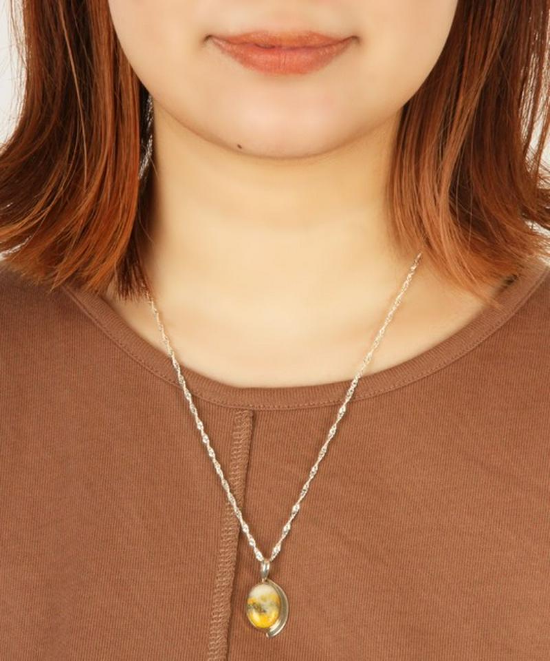 【ほっこりダークカラー】バンブルビージャスパーネックレス(1点もの)