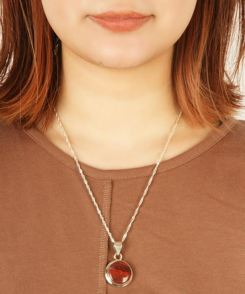 【ほっこりダークカラー】レッドジャスパーネックレス(1点もの)