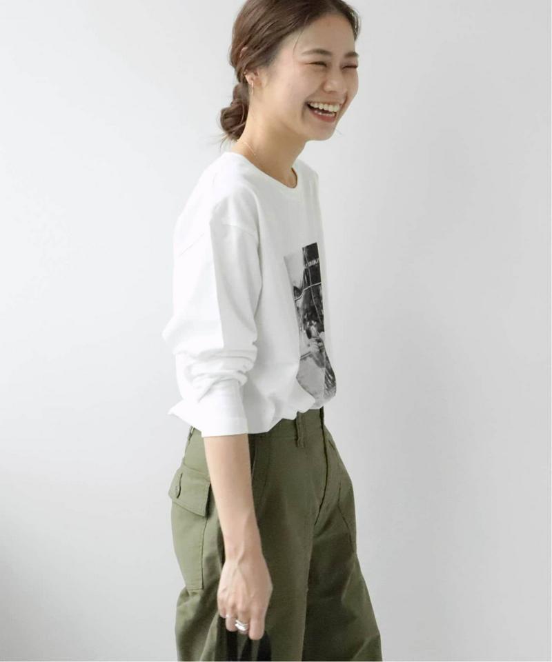 《追加》モノクロフォトプリントロングスリーブTEE◆（JOURNAL STANDARD relume）