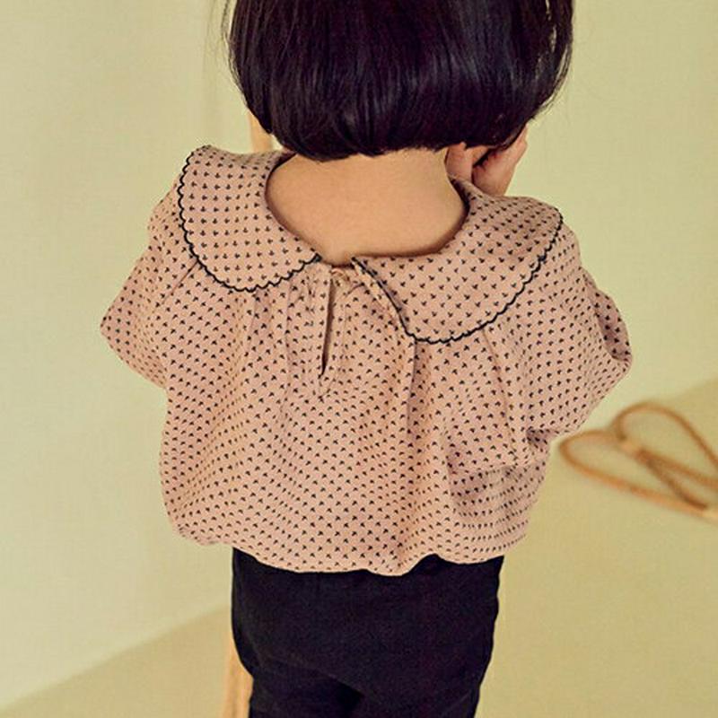 【新作10%OFF】パターンカラーパフブラウス・u07957 キッズ【3~8才】【bl】【トップス ブラウス 丸襟 ガーリー 総