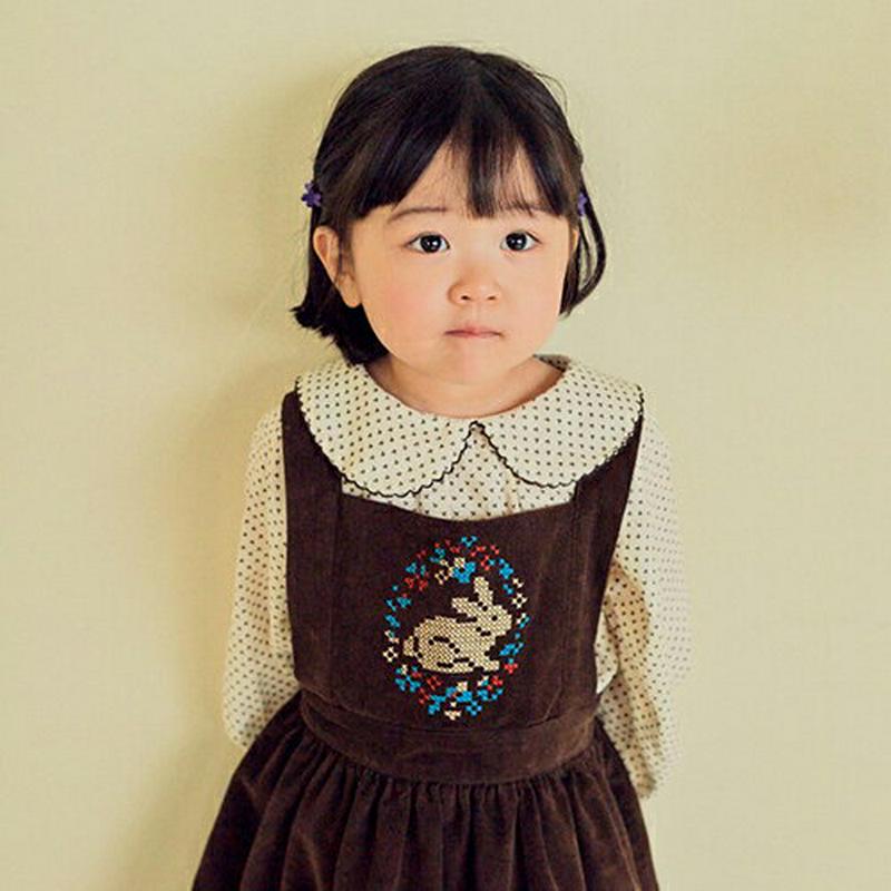 【新作10%OFF】パターンカラーパフブラウス・u07957 キッズ【3~8才】【bl】【トップス ブラウス 丸襟 ガーリー 総