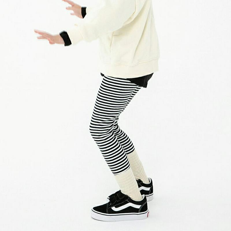 【新作10%OFF】ボーダーレギンス・u07892 キッズ【3~8才】【pt】【レギンス パンツ ズボン ボーダー 柄 ラフ カ