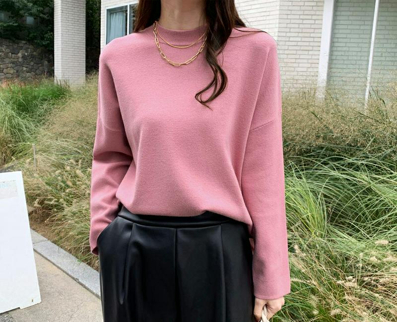 【新作10%OFF】スリットアンバランスニット・全4色・b64750 レディース【tops】【韓国 ファッション トップス ニッ