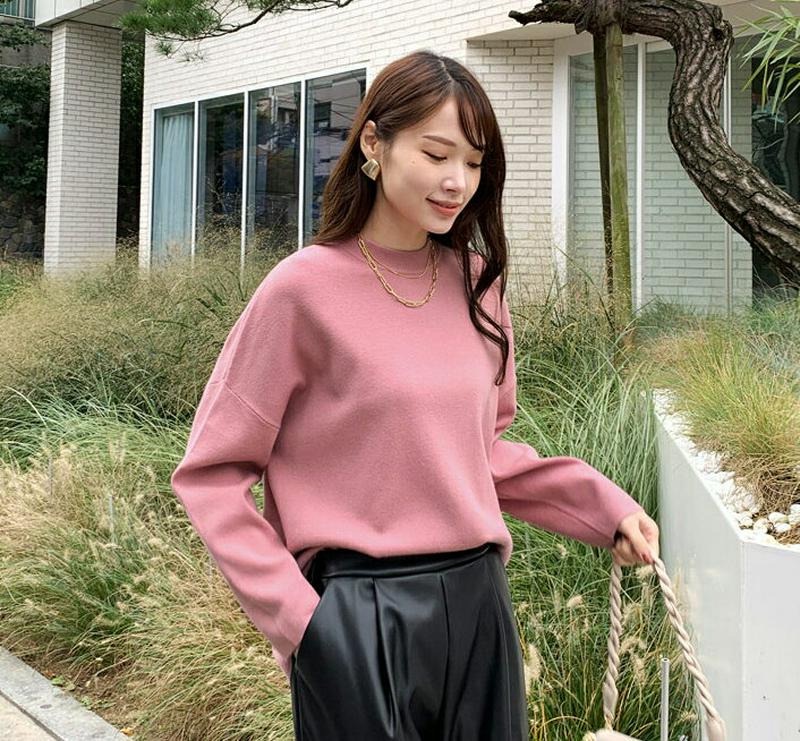 【新作10%OFF】スリットアンバランスニット・全4色・b64750 レディース【tops】【韓国 ファッション トップス ニッ