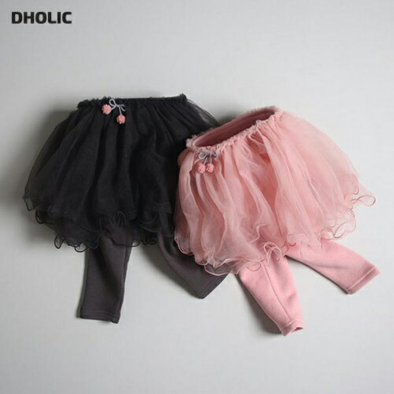 【新作10%OFF】チェリーチュールスカート裏起毛レギンス・u07923 キッズ【3~8才】【pt】【スカートレギンス スカート