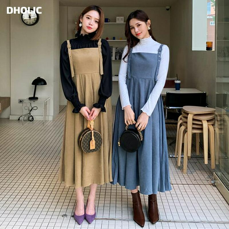 【新作10%OFF】ベルトストラップワンピース・全3色・t61546 レディース【ops】【韓国 ファッション ワンピース ロン