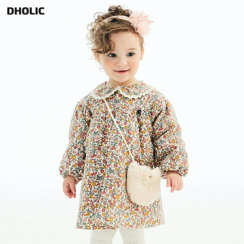 【キッズ30%OFF】【送料無料】ファーポシェット付花柄ワンピース・p007940 キッズ【3~8才】【ops】【ワンピース ミディ丈 ミディワンピース ファーバッグ バッグ ファー 長袖 セット 花柄 フラワー かわいい 女の子 秋 韓国 韓国子供服 子供 子供服 こども服】【KIDS】