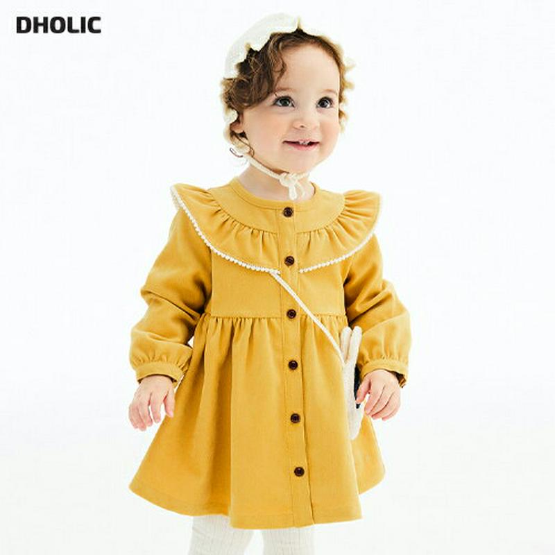 【キッズ30%OFF】【送料無料】ポシェット付フリルワンピース・p007944 キッズ【3~8才】【ops】【ワンピース ミディ丈 ミディワンピース 長袖 フリル 襟コンシャス ポシェット セット バッグ かわいい ガーリー 女の子 秋 冬 韓国 韓国子供服 子供 子供服 こども服】【KIDS】