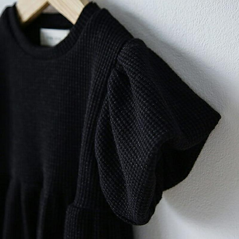 【新作10%OFF】裏起毛パフスリーブワンピース・u07920 キッズ【3~8才】【ops】【ワンピース 半袖 パフスリーブ 裏