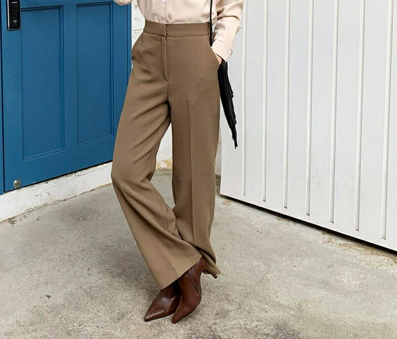 【新作10%OFF】タックストレートスラックス・全3色・t61564 レディース【pt】【韓国 ファッション ボトムス ズボン 