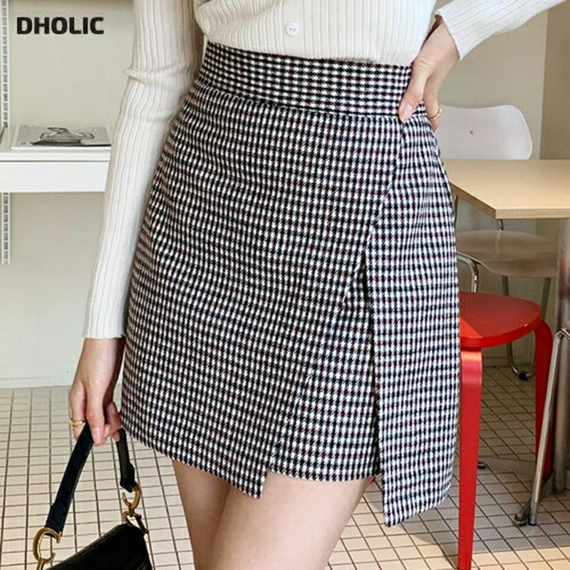 【新作10%OFF】ハウンドトゥースミニスカート・全2色・t61558 レディース【sk】【韓国 ファッション ボトムス スカー