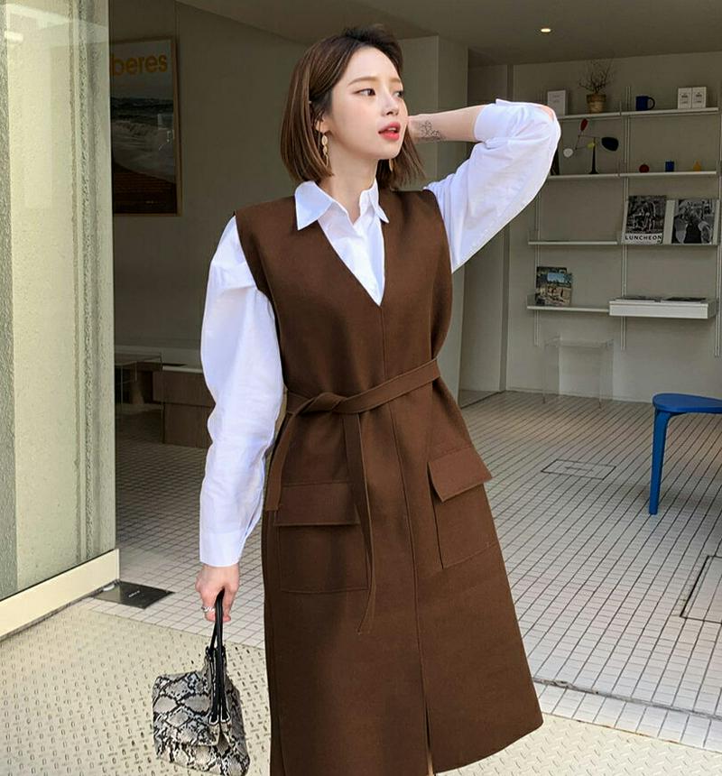 【新作10%OFF】ストラップ付ポケットワンピース・全4色・t61547 レディース【ops】【韓国 ファッション ワンピース 