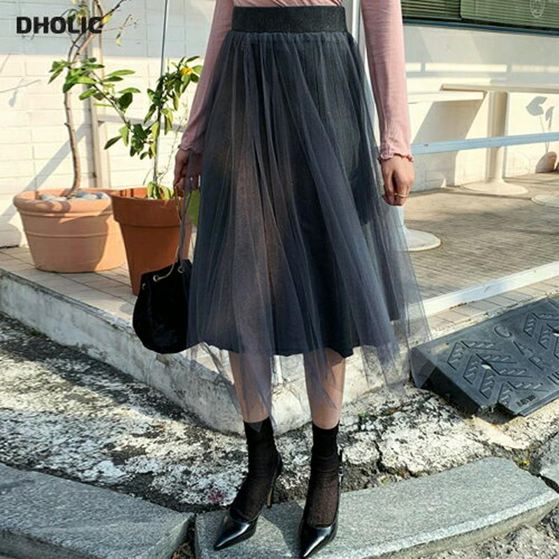 【新作10%OFF】グリッターチュールリバーシブルスカート・全2色・b61563 レディース【sk】【韓国 ファッション ボトム