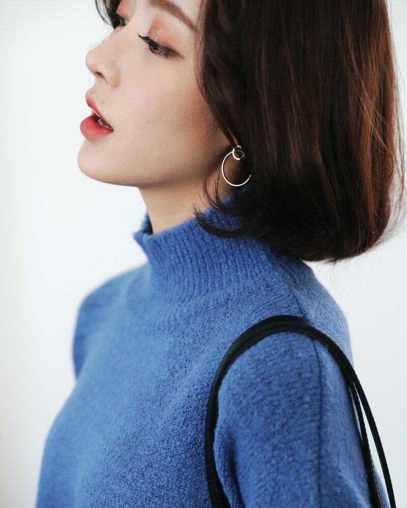 ≪人気商品再入荷≫ハイネックスリットニットワンピース・全3色 b50741 レディース【ops】人気 ロングワンピース マキシ丈 長袖 秋冬ニット カジュアル ゆったり オーバーサイズ 体型カバー 冬 ハイホリHIHOLLI