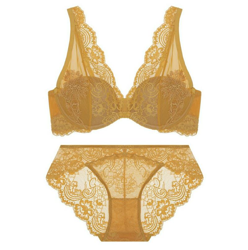 レースVネックブラ&ショーツSET・全3色・e43560 レディース【uw】【アンダーウェア 下着 上下セット セット ブラ パ