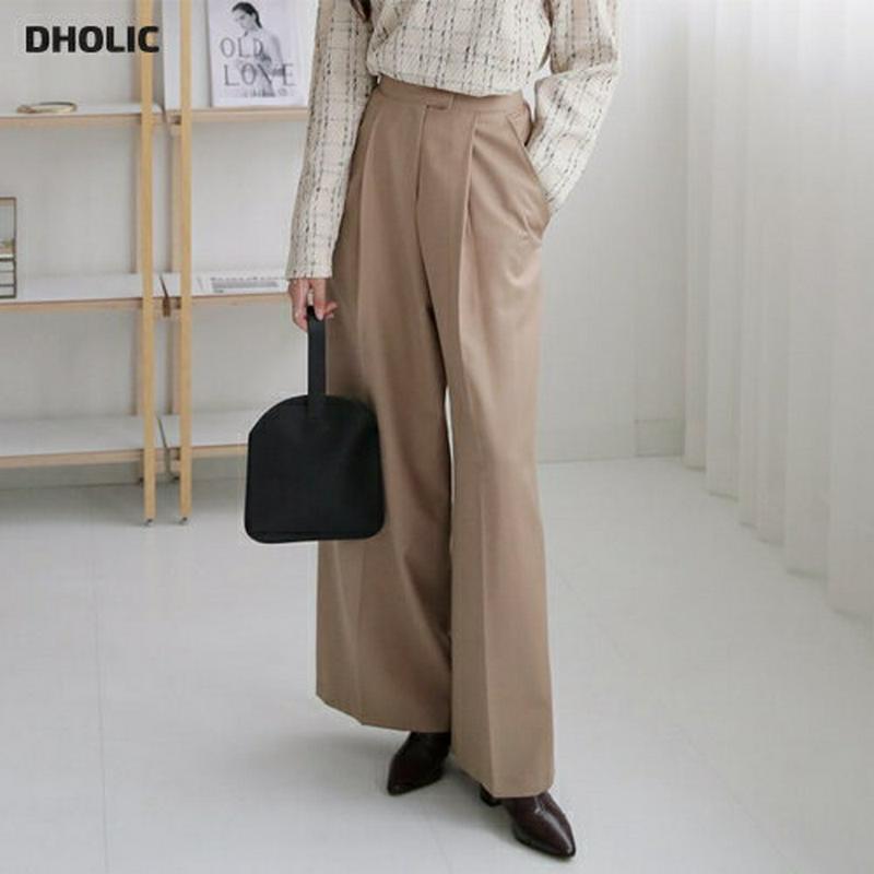 【新作10%OFF】ワンタックワイドスラックス・全4色・60959 レディース【pt】【韓国 ファッション ボトムス ズボン パ