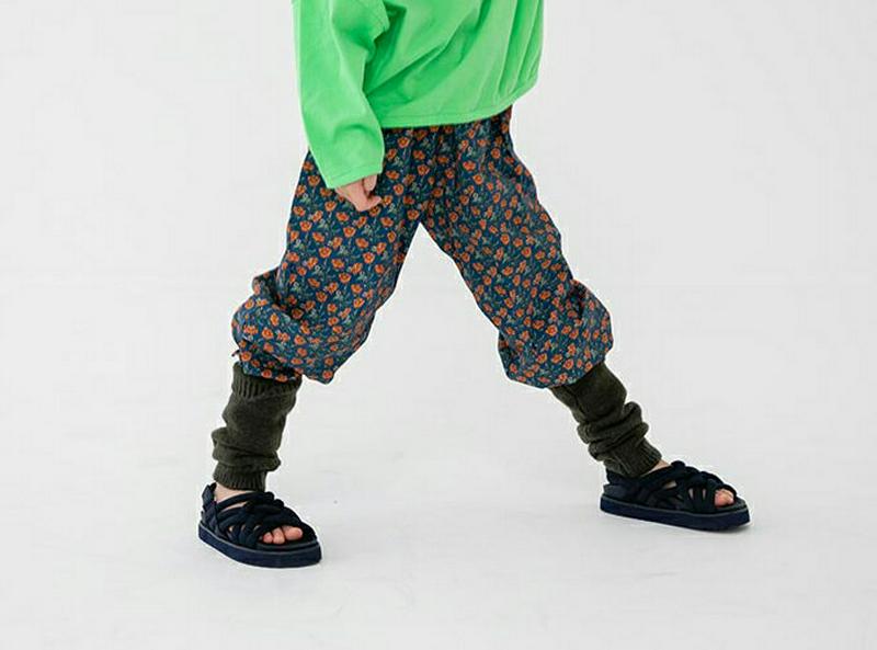 【新作10%OFF】フラワーコットンパンツ・u07867 キッズ【3~8才】【pt】【パンツ ズボン ボトムス ロングパンツ 長