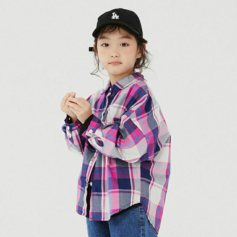 【新作10%OFF】ワンポケットチェック柄シャツ・u07891 キッズ【3~8才】【bl】【トップス シャツ チェック柄 チェッ
