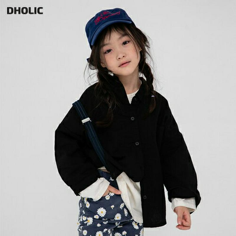 【新作10%OFF】コットンポケットシャツ・u07871 キッズ【3~8才】【bl】【トップス シャツ 長袖 コットン 綿 単色