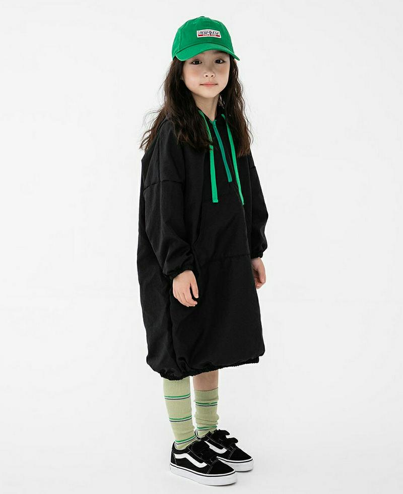 【新作10%OFF】アノラックワンピース・u07873 キッズ【3~8才】【ops】【ワンピース 長袖 フード パーカーワンピー