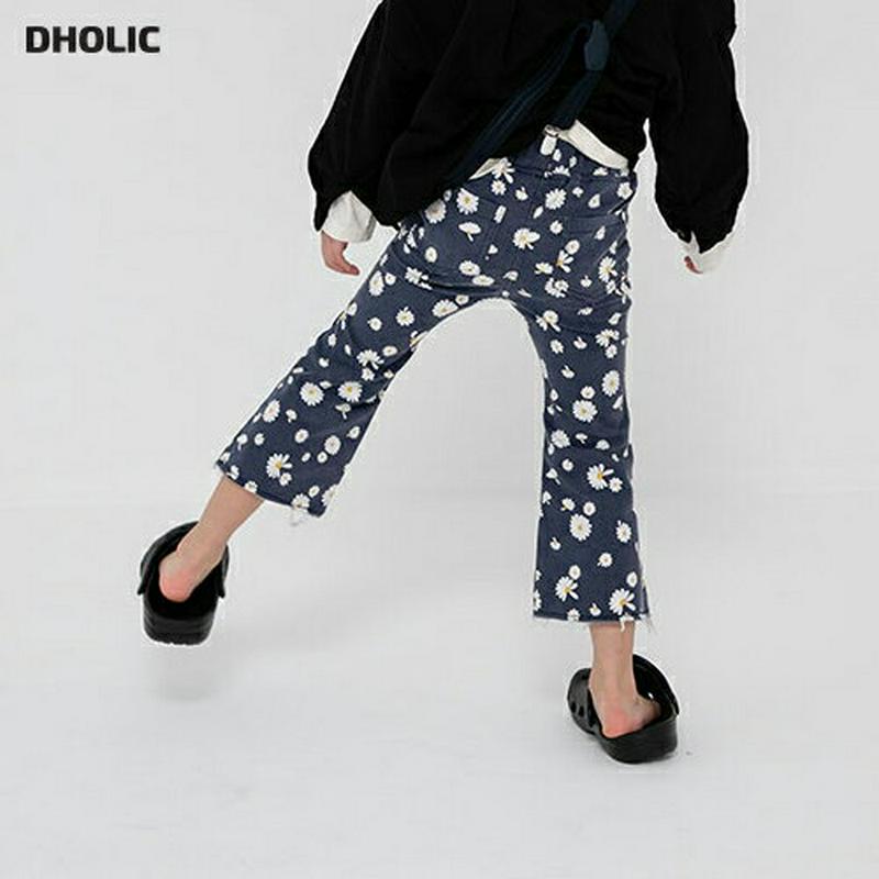 【新作10%OFF】花柄ブーツカットパンツ・u07888 キッズ【3~8才】【pt】【パンツ ズボン ロングパンツ 長ズボン ブ