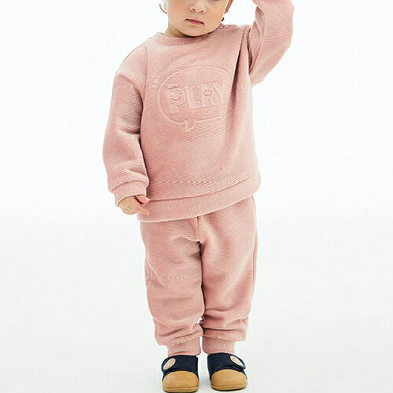 【キッズ30%OFF】裏起毛コーデュロイ上下SET・p007804 キッズ【3~8才】【set】【セットアップ setup 上下 トップス 長袖 パンツ ズボン 裏起毛 コーデュロイ カジュアル 女の子 男の子 冬 韓国 韓国子供服 子供 こども 子供服 こども服】【KIDS】