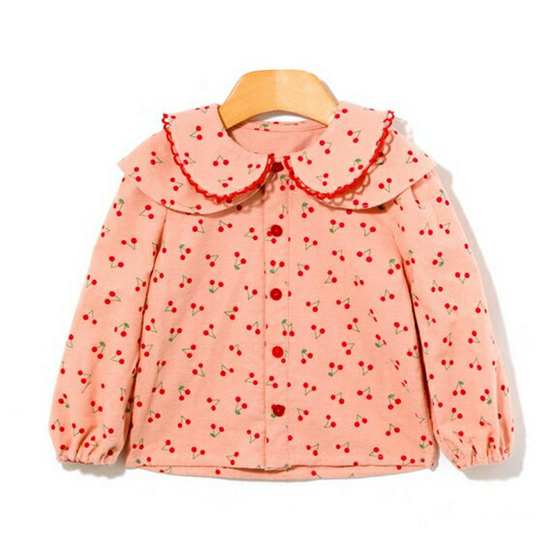 チェリーブラウス&ワンピースSET・p007850 キッズ【3~8才】【ops】【ワンピース ミディ丈 ミディワンピース セット set ブラウス トップス さくらんぼ ガーリー サクランボ かわいい 女の子 春 秋 韓国 韓国子供服 こども 子供服 こども服】【KIDS】