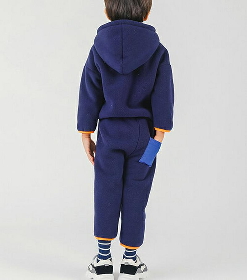 ボアライニング配色上下SET・p007844 キッズ【3~8才】【set】【セットアップ setup 上下 トップス 長袖 パーカー フーディ フーディー パンツ ズボン ボア カジュアル 女の子 男の子 冬 韓国 韓国子供服 子供 こども 子供服 こども服】【KIDS】