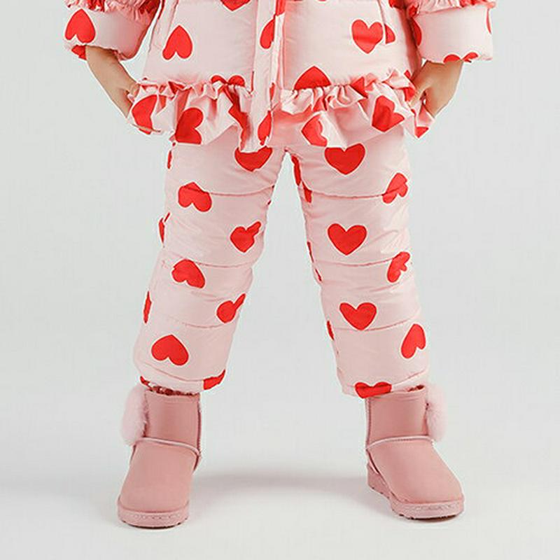 ハート中綿パンツ・p007714 キッズ 【3~8才】【pt】【韓国 ファッション ボトムス パンツ ロング ウエストゴム ペディンパンツ 中綿 ウエストゴム ストレート パターン 柄 女の子 キッズ 子供 子供用 幼稚園 通学 通園 小学生 春 秋 冬】【KIDS】