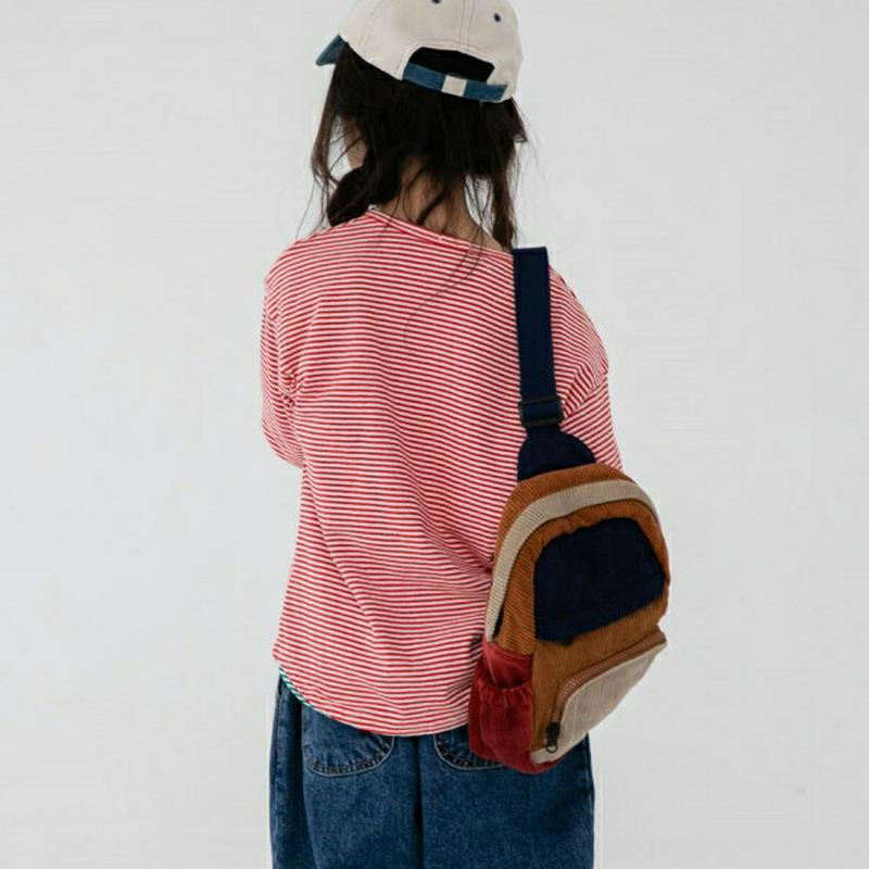 【新作10%OFF】ボーダーラウンドネックTシャツ・u07858 キッズ【3~8才】【tops】【トップス Tシャツ 長袖 ロン
