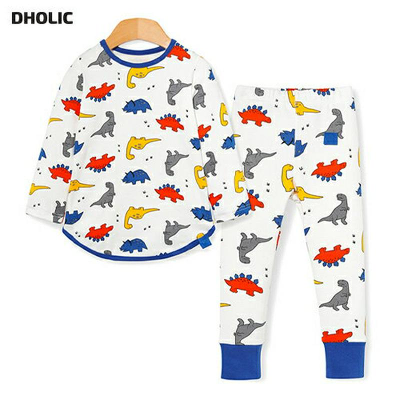 ダイナソーパジャマSET・p007852 キッズ【3~8才】【uw】【パジャマ ルームウェア 部屋着 トップス パンツ ズボン 長袖 セット set 上下 ダイナソー 恐竜 総柄 ポップ カラフル 女の子 男の子 韓国 韓国子供服 子供 こども 子供服 こども服】【KIDS】