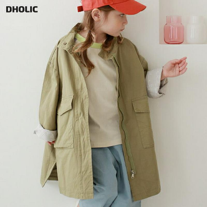 ストラップジャンパー・p007817 キッズ 【3~8才】【jk】【韓国 ファッション アウター ジャンパー ロング 長袖 ジップアップ チャック ルーズ ゆったり 男の子 女の子 ユニセックス キッズ 子供 子供用 幼稚園 通学 通園 小学生 春 秋 冬】【KIDS】