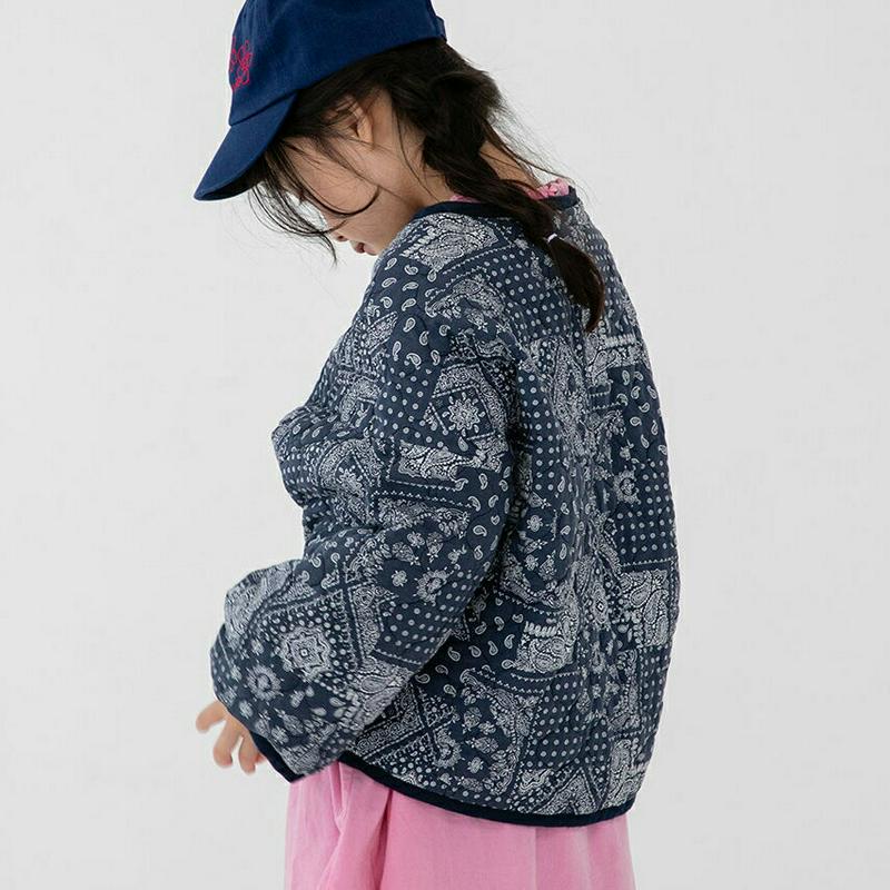 【新作10%OFF】【送料無料】ペイズリーキルティングジャンパー・u07881 キッズ【3~8才】【jk】【ジャンパー アウター