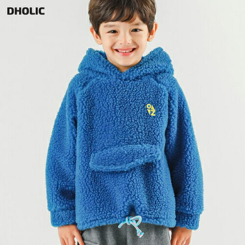 エコファードロストフラップフーディ・p007845 キッズ 【3~8才】【tops】【韓国 ファッション トップス フード パーカー ボア フェイクファー 長袖 ルーズ 女の子 男の子 ユニセックス キッズ 子供 子供用 幼稚園 通学 通園 小学生 秋 冬】【KIDS】
