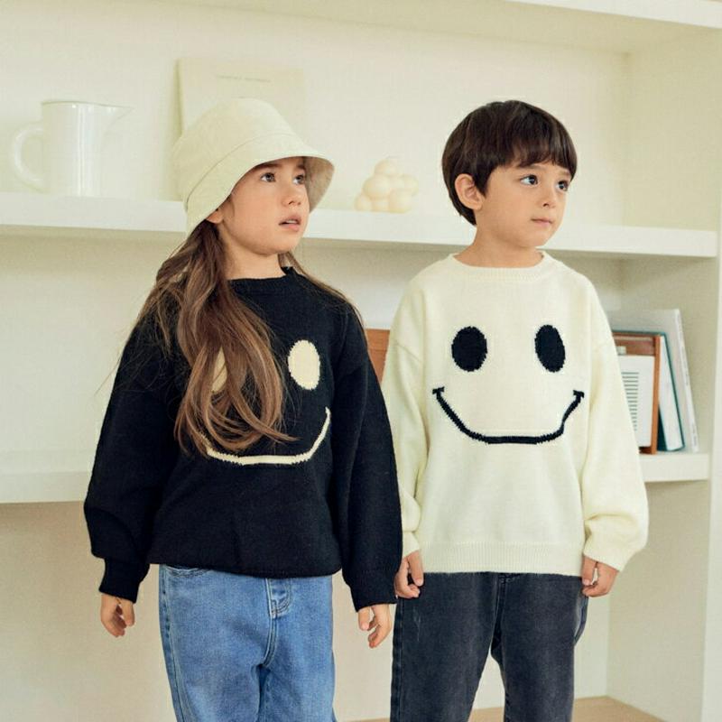 【新作10%OFF】スマイルニット・u07786 キッズ 【3~8才】【tops】【韓国 ファッション トップス ニット セータ
