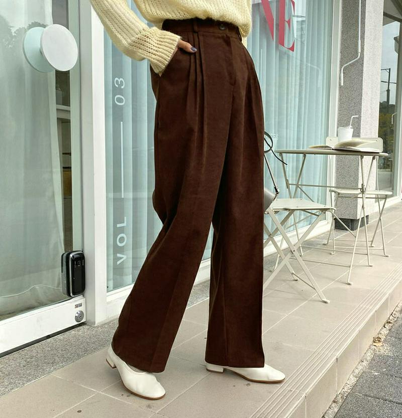 スリータックワイドスラックス・全4色・t61424 レディース【pt】【韓国 ファッション ボトムス ズボン パンツ ロングパン