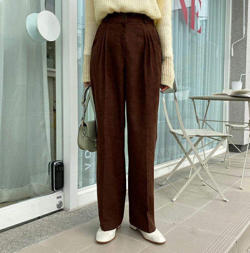 スリータックワイドスラックス・全4色・t61424 レディース【pt】【韓国 ファッション ボトムス ズボン パンツ ロングパン