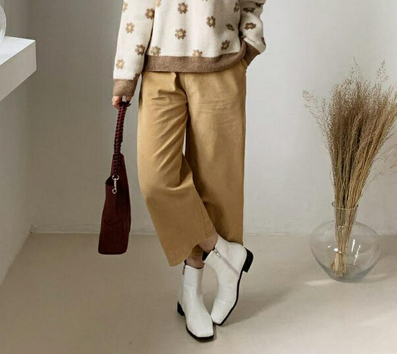 コーデュロイパンツ・全5色・t64723 レディース【pt】【韓国 ファッション ボトムス ズボン パンツ クロップドパンツ ク