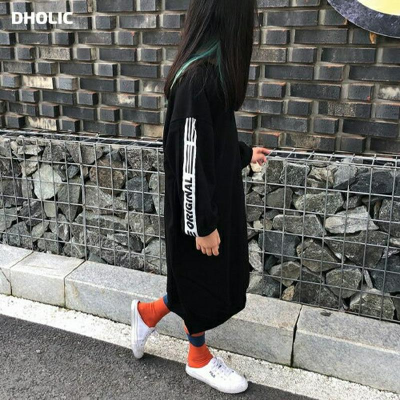 originalレタリングワンピース・u06302 キッズ【3~8才】【ops】【ワンピース ロング ロングワンピース 長袖 ロ