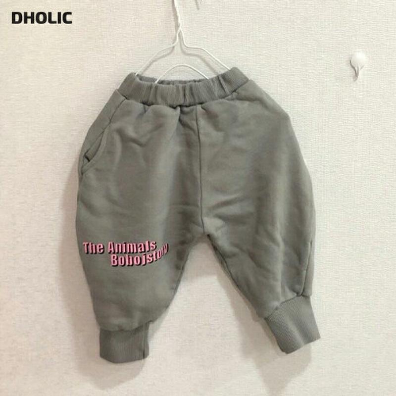 レタリングジョガーパンツ・u07234 キッズ【3~8才】【pt】【パンツ ズボン ボトムス ジョガーパンツ ロゴ レタリング 