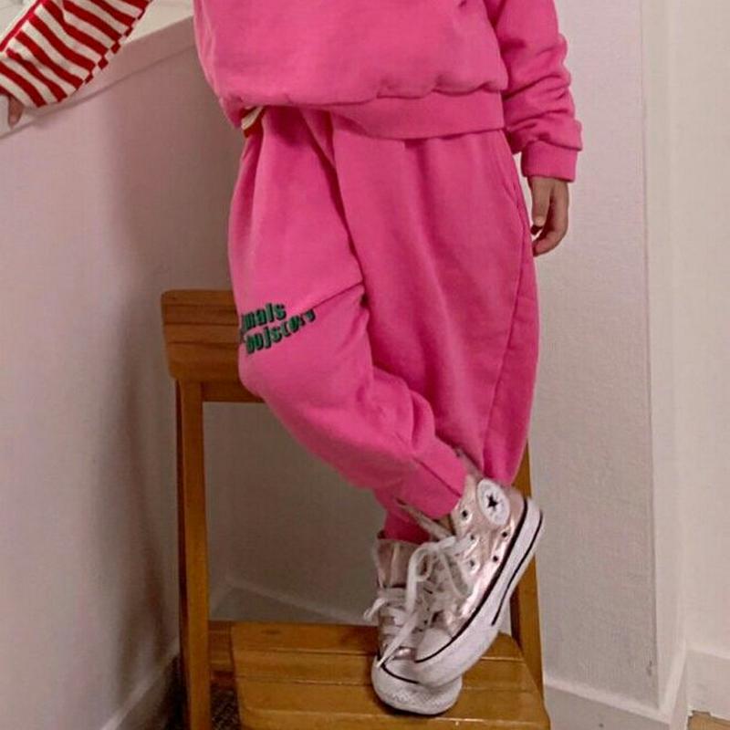 レタリングジョガーパンツ・u07234 キッズ【3~8才】【pt】【パンツ ズボン ボトムス ジョガーパンツ ロゴ レタリング 