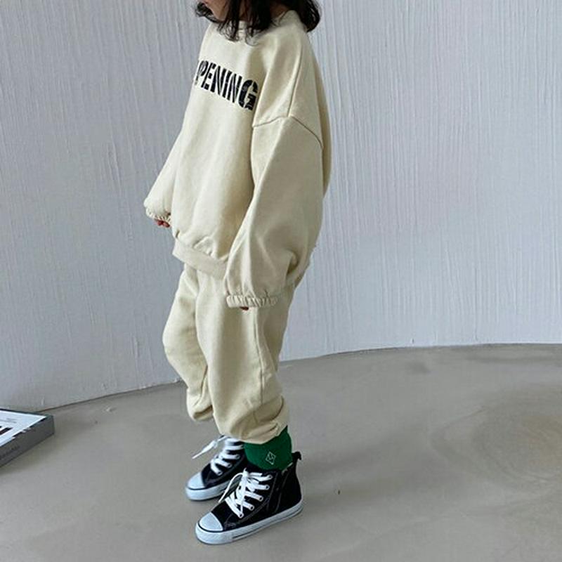 HAPPENINGスウェットSET・u05811 キッズ【3~8才】【set】【セットアップ setup トップス スウェット 