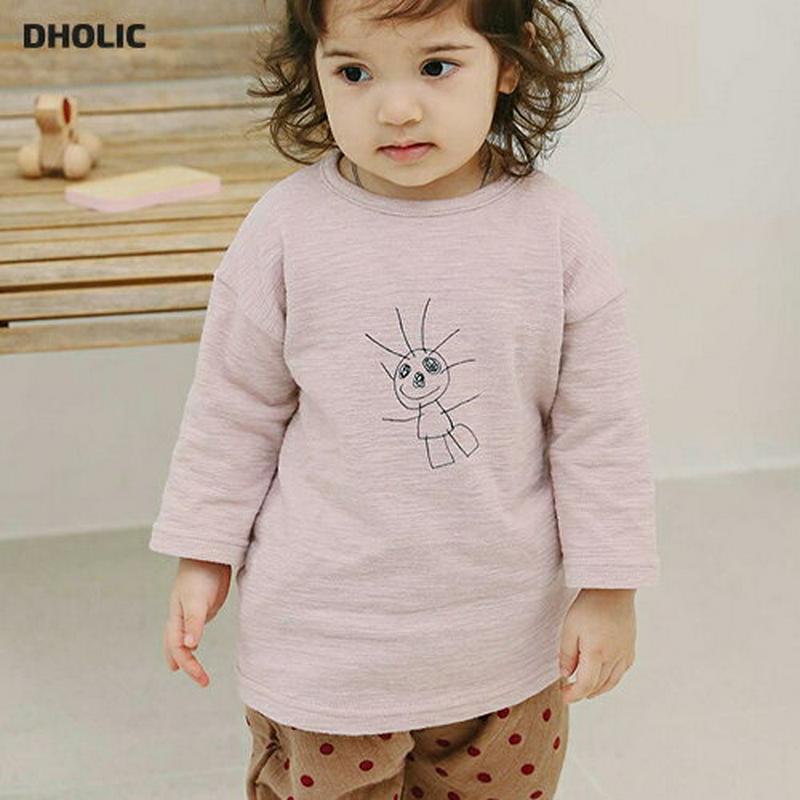 イラストプリントTシャツ・u06254 キッズ【3~8才】【tops】【トップス Tシャツ 長袖 ロンT イラスト プリント カ