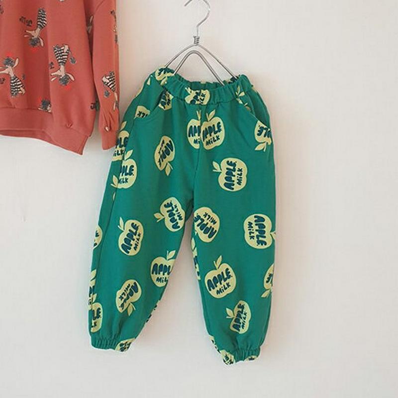 アップルミルクジョガーパンツ・u06300 キッズ【3~8才】【pt】【パンツ ズボン ロングパンツ 長ズボン ジョガーパンツ 