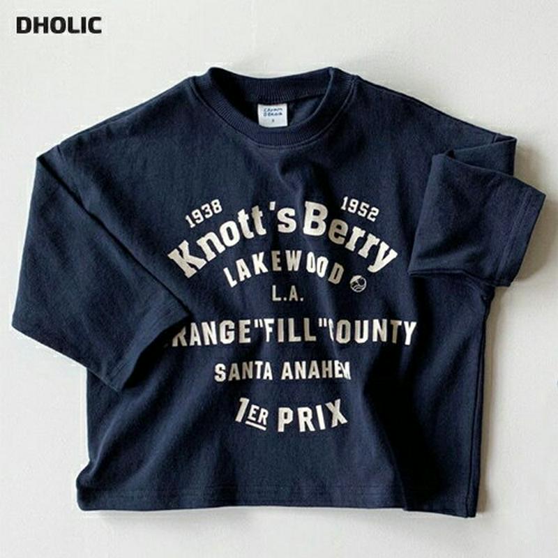 1938ロゴTシャツ・u05999 キッズ【3~8才】【tops】【トップス Tシャツ 長袖 ロゴ ロゴT ロンT カジュアル 