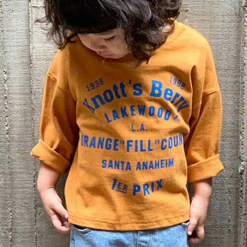 1938ロゴTシャツ・u05999 キッズ【3~8才】【tops】【トップス Tシャツ 長袖 ロゴ ロゴT ロンT カジュアル 