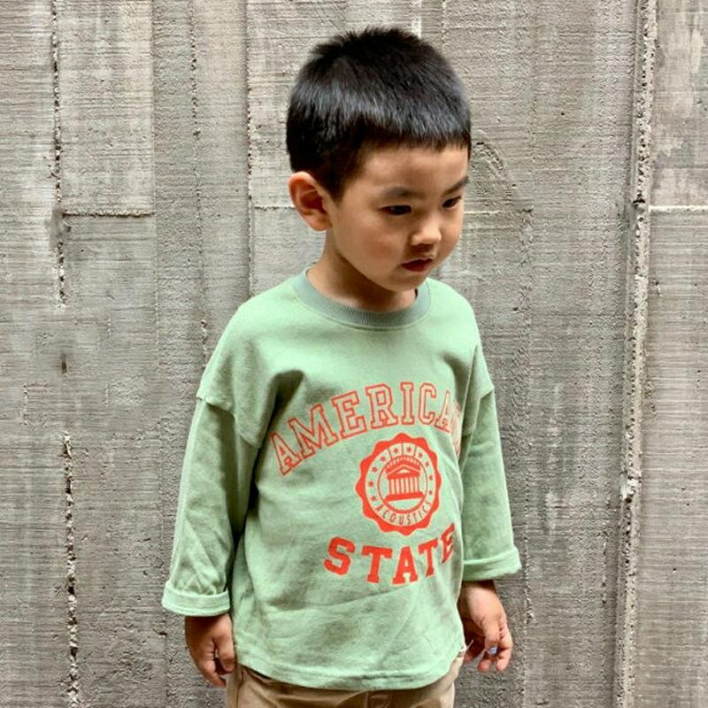 ロゴTシャツ・u05953 キッズ【3~8才】【tops】【トップス Tシャツ ロゴ ロンT ロゴT カジュアル ラフ 女の子 